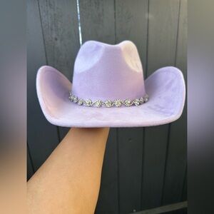 New! Lavender Cowboy Hat with Rhinestone Band